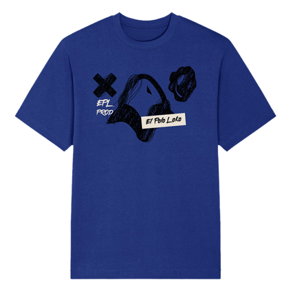 Tshirt Outsider bleu avec le logo el polo loko noir.